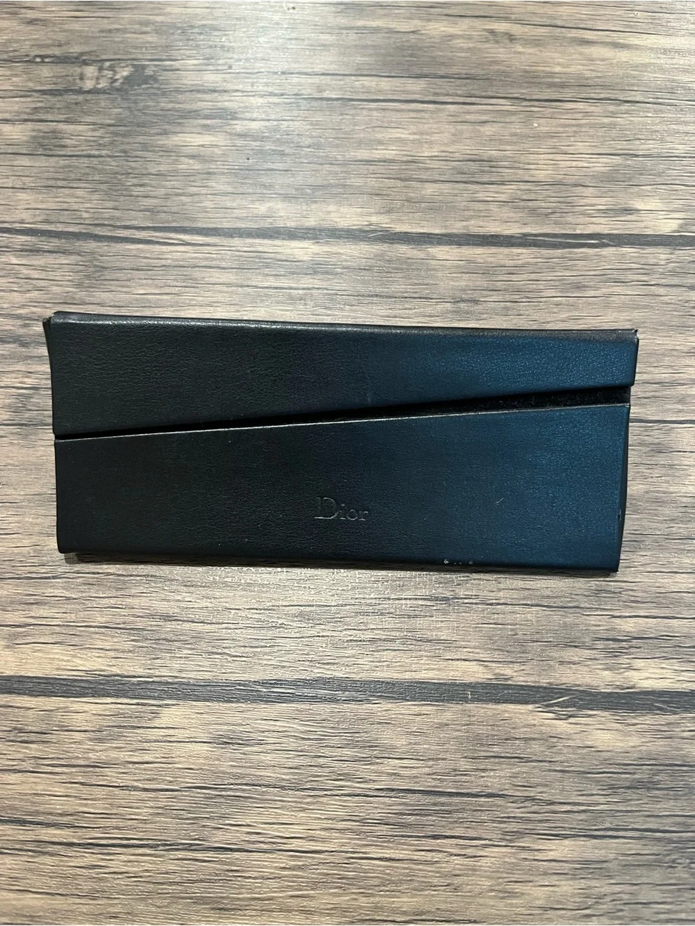 DIOR GLASSES CASE/Authentic Black Magnetic Closure Cleaning Cloth Logo